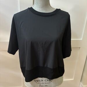 Athleta, M, Chic Black Short Sleeve Women's Top
